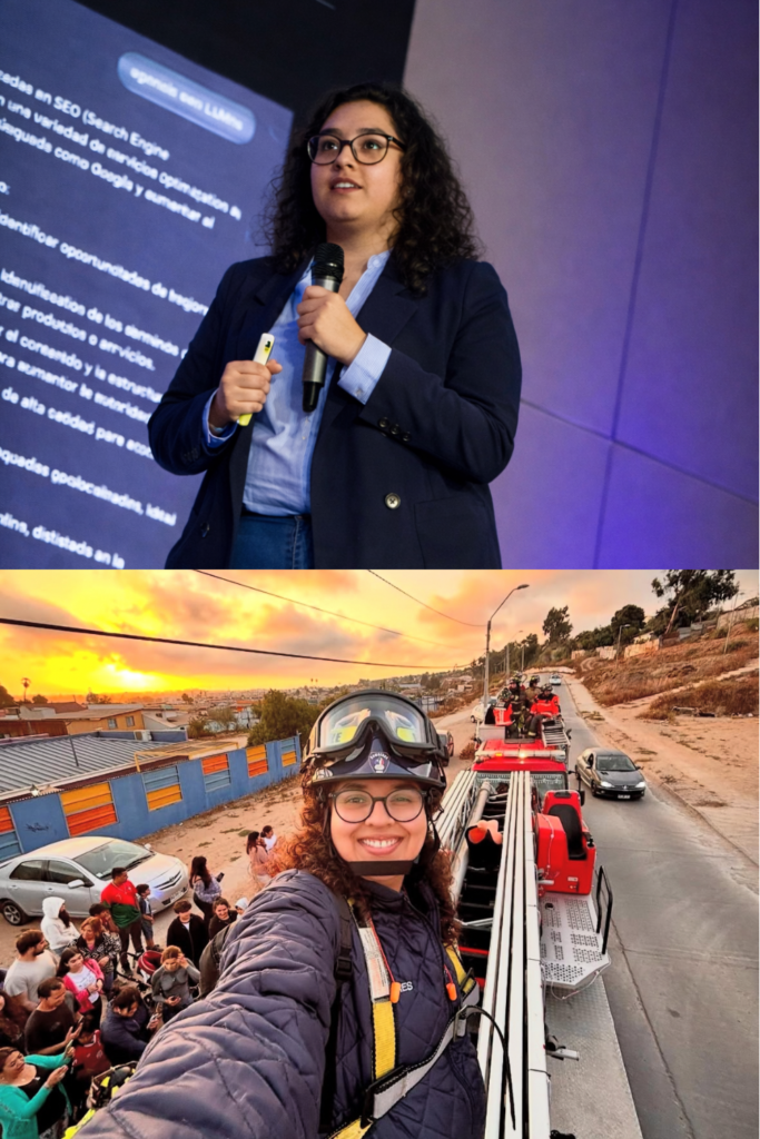 Catalina Olivares como speaker en Aliados Chile y en el Cuerpo de Bomberos de La Serena